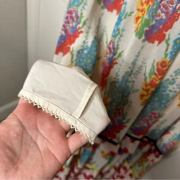 Anthropologie Lorraine Faaria  Mixed Media Tiered Maxi Skirt XL *FLAWED* Cottage - Picture 6 of 10